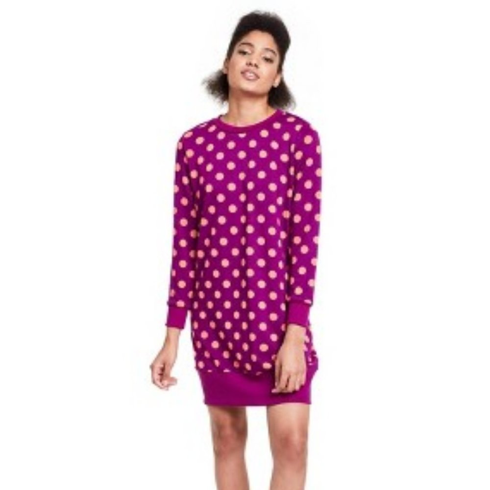 Victor Glemuad Polka dot dress pink and orange dot